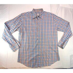 Peter Millar Summer Comfort Plaid Button Down Shirt Long Sleeve Large